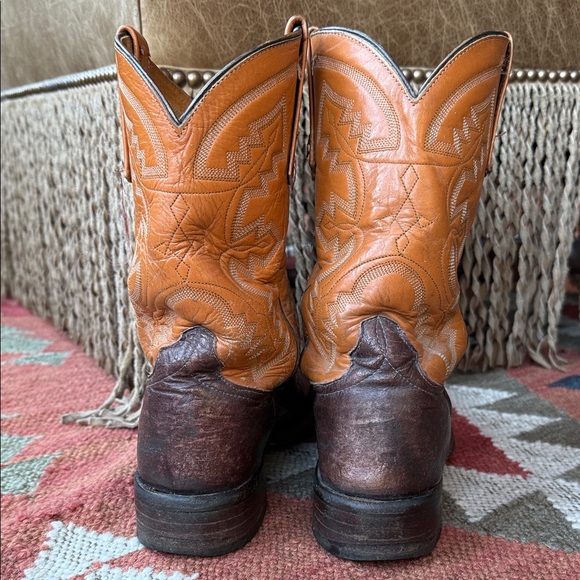 Anderson Bean Women’s Orange and Brown/Burgundy Western Boots - Picture 4 of 17